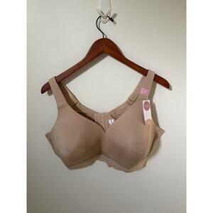 Lane Bryant Cacique 44D Comfort Bliss LIghtly Lined No-Wire Bra Deep Taupe NEW